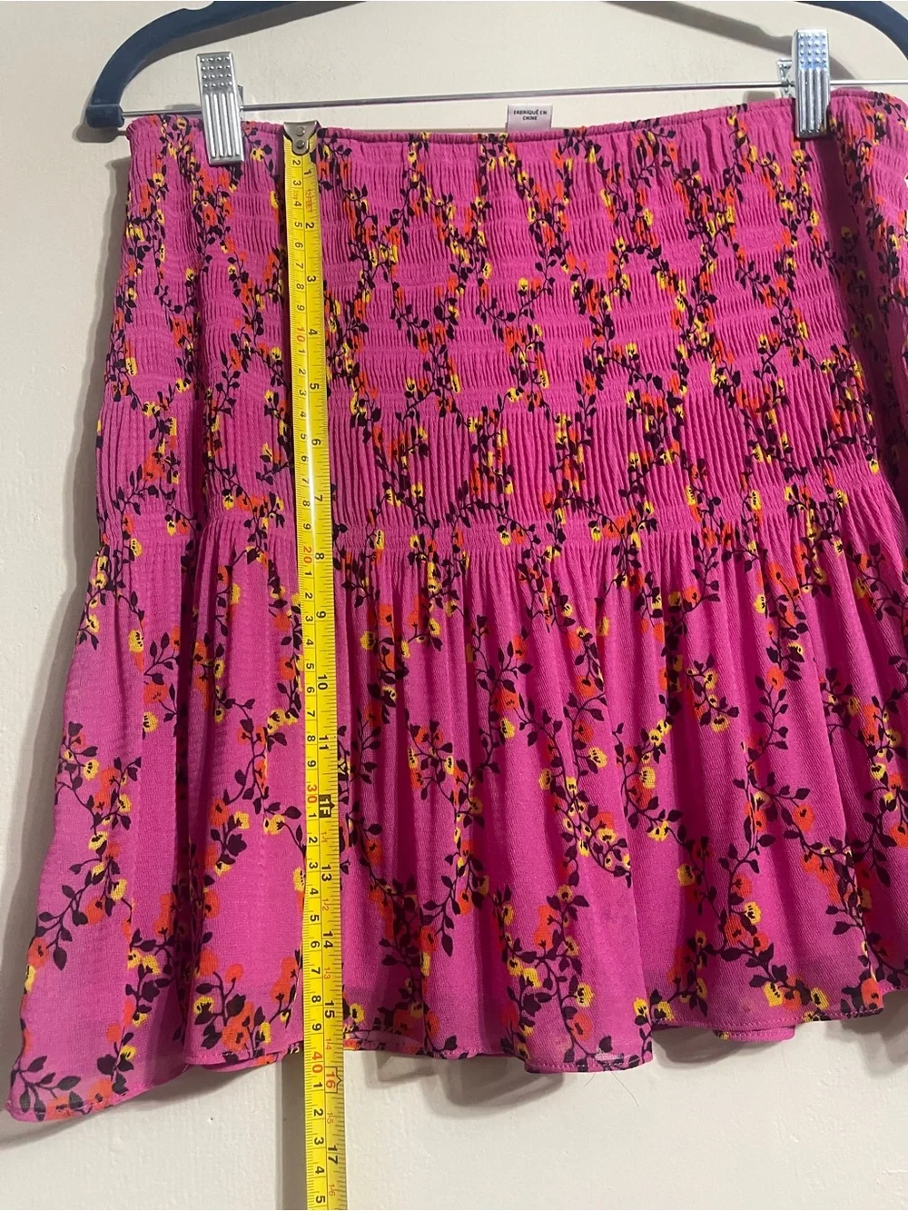 Diane Von Furstenberg DVF Tayte Chiffon Pink Floral Flowy Mini Skirt
